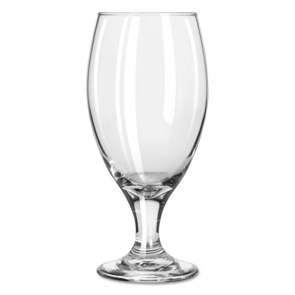 LIB3915 Libbey Teardrop Glass Stemware, Beer Goblet, 14.75oz, 7" Tall