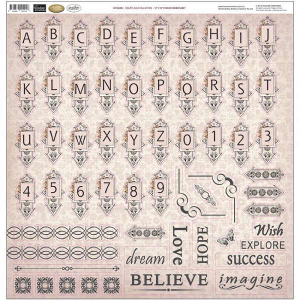 NOTM323449 Hearts Ease Stickers 12"X12"