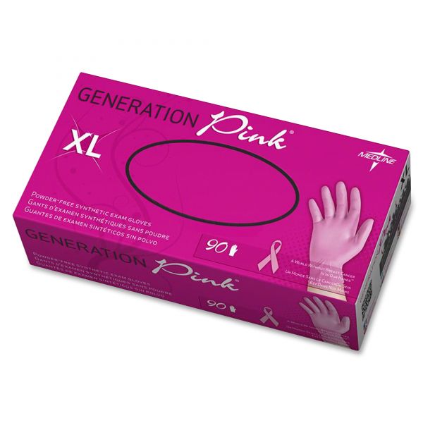 MIIPINK6077 Generation Pink Disposable Vinyl Exam Gloves