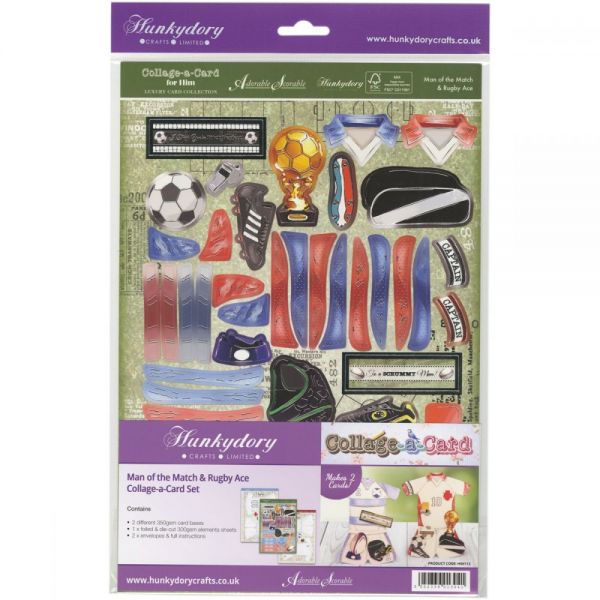 NOTM327930 Hunkydory For Him A4 Collage-A-Card Luxury Card Set