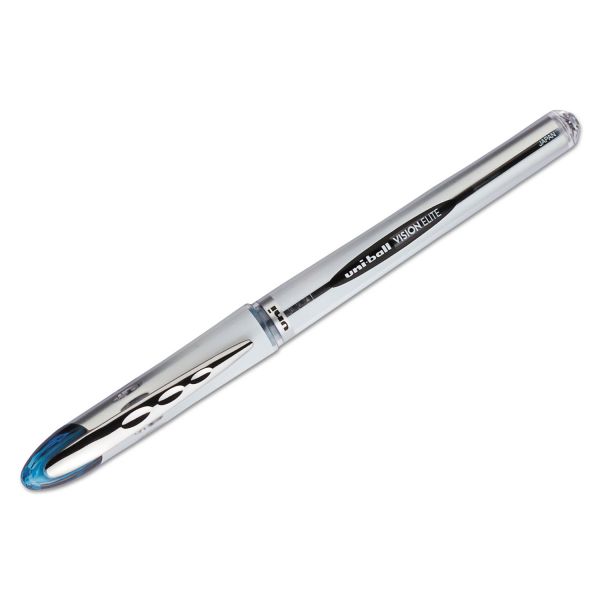 SAN61232 uni-ball VISION ELITE Roller Ball Stick Waterproof Pen, Blue/Black Ink, Bold