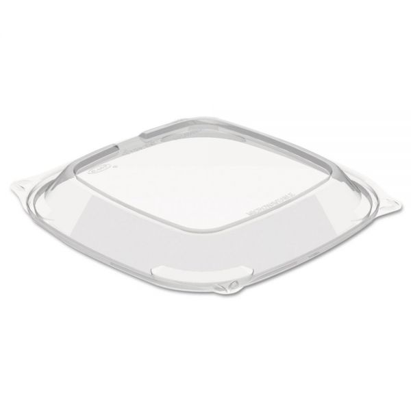 DCCPP2464BDL Dart PresentaBowls Pro Square Bowl Lids, Clear, 8 1/2 x 8 1/2, 63/Bag, 4 Bags/CT
