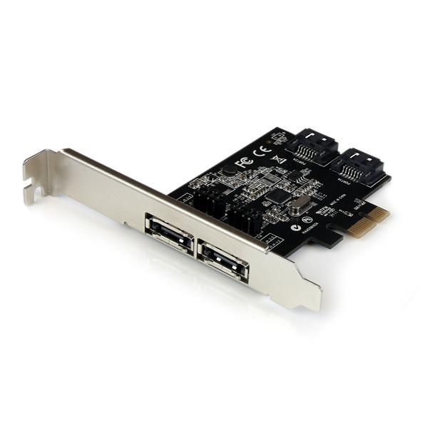 SYNX3371182 StarTech.com 2 Port PCI Express SATA 6 Gbps eSATA Controller Card - Dual Port PCIe SATA III Card - 2 Int/2 Ext
