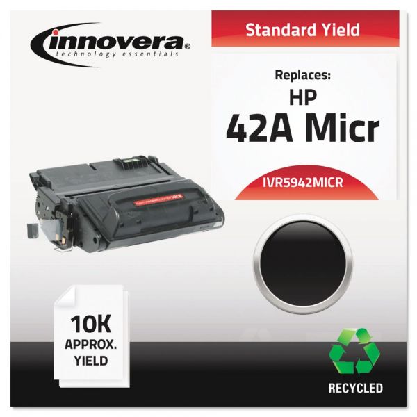 IVR5942MICR Innovera Remanufactured Q5942A(M) (42AM) MICR Toner, Black