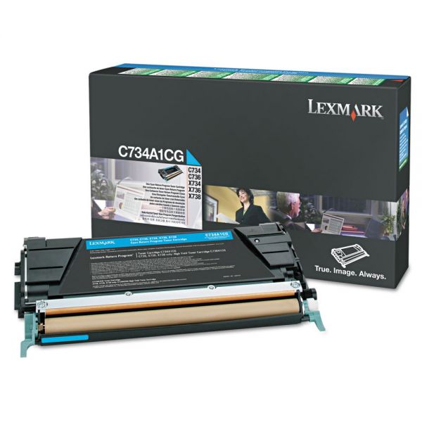LEXX748H1CG Lexmark X748H1CG High-Yield Toner, 10000 Page-Yield, Cyan