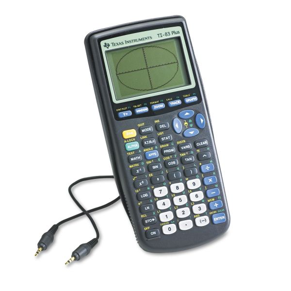 TEXTI83PLUS Texas Instruments TI-83Plus Programmable Graphing Calculator, 10-Digit LCD