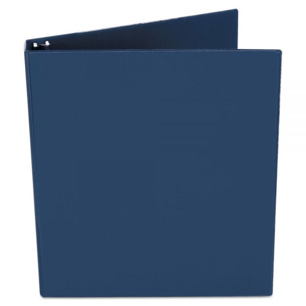 UNV31402 Universal Economy Non-View 3-Ring Binder, 1" Capacity, Round Ring, Royal Blue