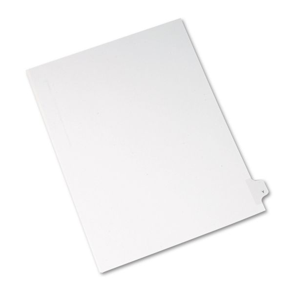AVE82187 Avery Allstate-Style Legal Exhibit Side Tab Divider, Title: Y, Letter, White, 25/Pack