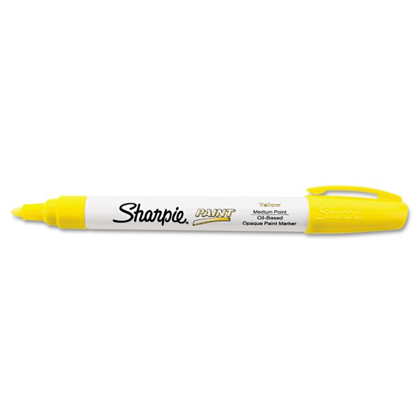 SAN35554 Sharpie Permanent Paint Marker, Medium Point, Yellow