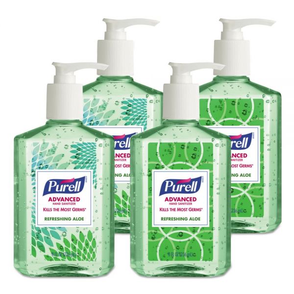GOJ967406DECOPK PURELL Advanced Instant Hand Sanitizer with Aloe, 8 oz Bottle, 4/Pack