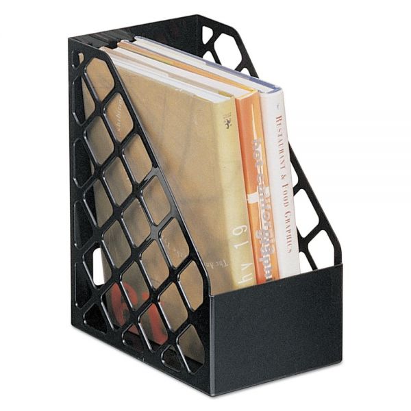 UNV08119 Universal Recycled Plastic Large Magazine File, 6 1/4 x 9 1/2 x 11 3/4, Black