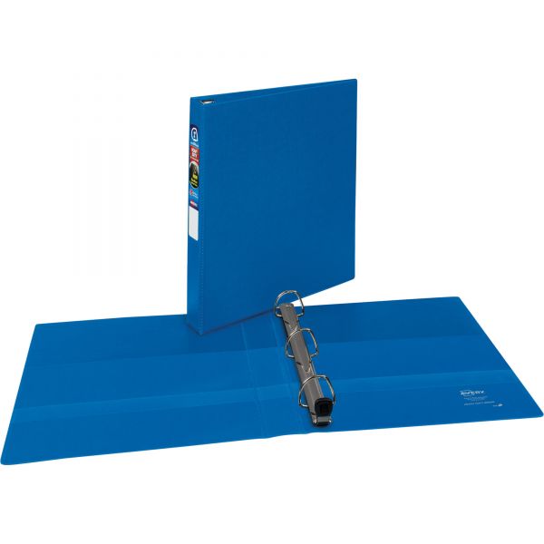 AVE79889 Avery Heavy-Duty 3-Ring Binder with One Touch EZD Rings, 1" Capacity, Blue