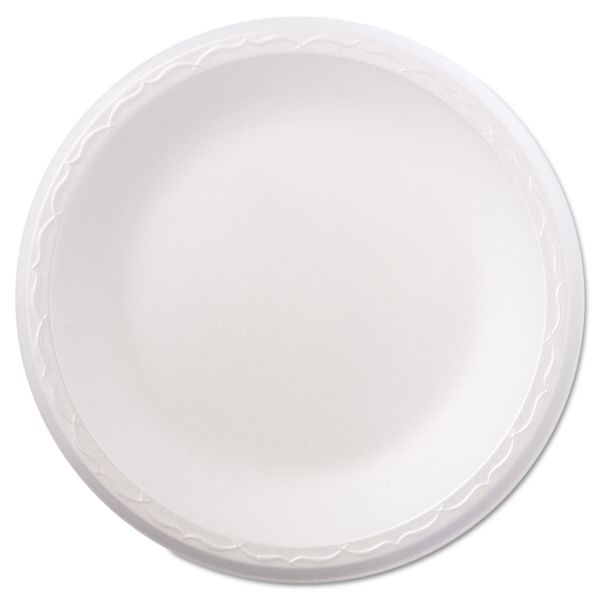GNP80900 Genpak Foam Dinnerware, Plate, 8 7/8" dia, White, 125/Pack, 4 Packs/Carton
