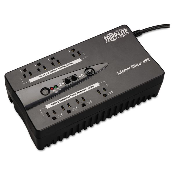 TRPINTERNET550U Tripp Lite INTERNET550U Internet Office UPS System, 8 Outlets, 550 VA, 420 J