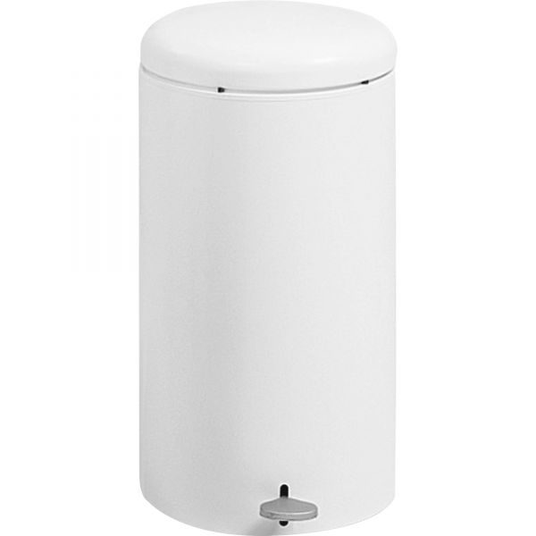 SAF9683WH Safco Step-On 7 Gallon Trash Can With Lid