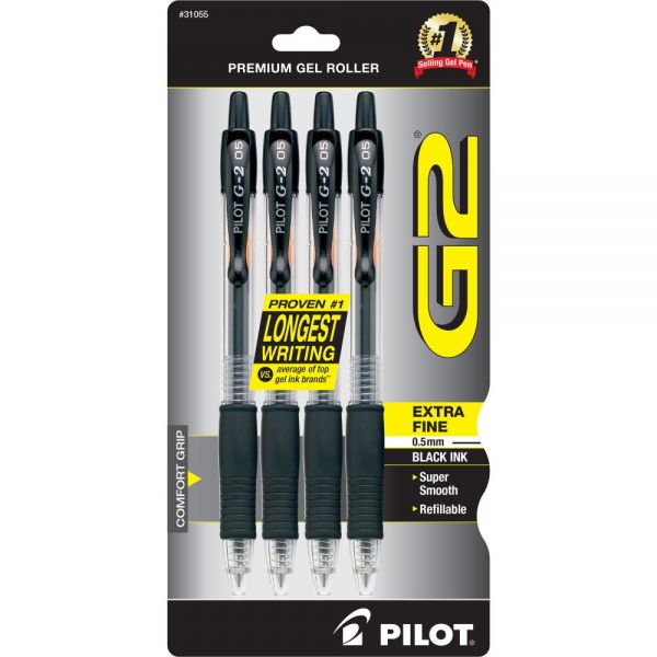 PIL31055 Pilot G2 Retractable Gel Ink Rolling Ball Pens