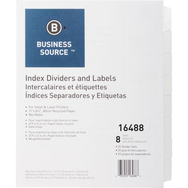 BSN16488 Business Source Index Dividers & Labels