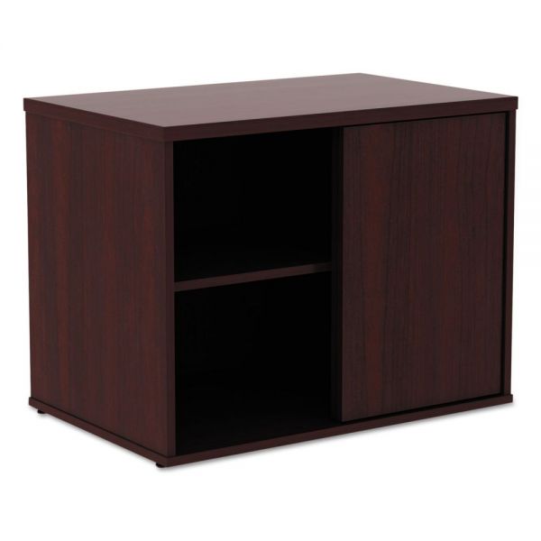 ALELS593020MY Alera Open Office Low Storage Cab Cred, 29 1/2w x 19 1/8d x 22 7/8h, Mahogany