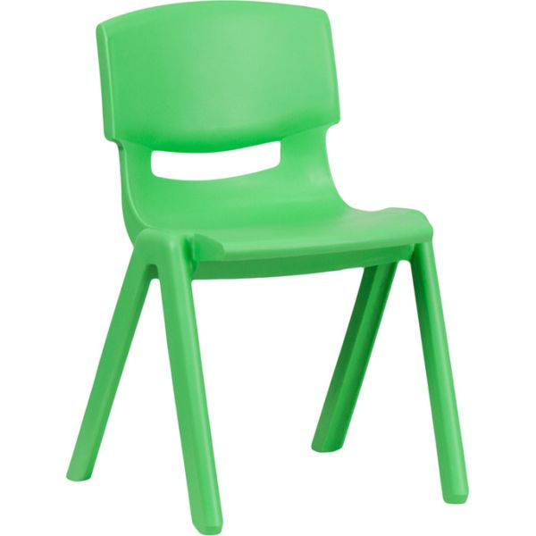 FHFYUYCX004GREENGG Flash Furniture Plastic Stacking School Chair