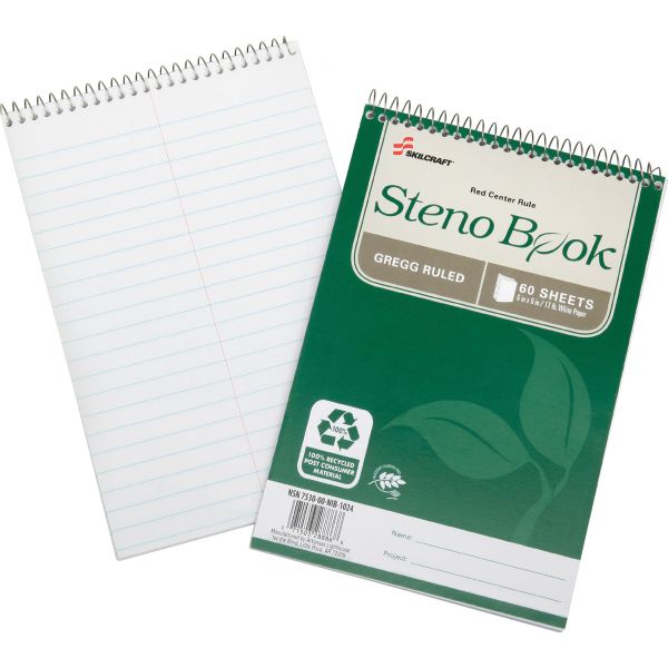 NSN6002029 SKILCRAFT 17 lb. Recycled Paper Steno Book