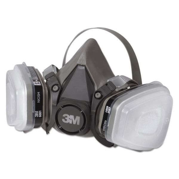 MMM6111PA1A 3M Half Facepiece Paint Spray/Pesticide Respirator, Small