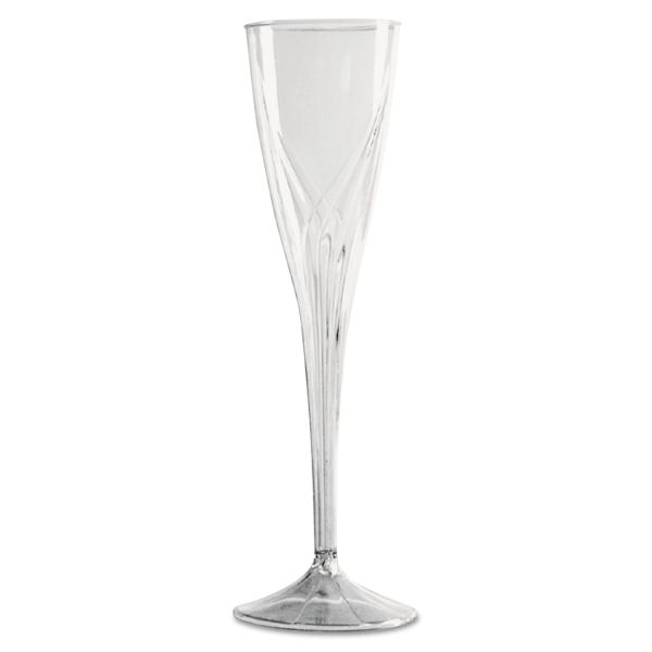 WNACWSC5 WNA Classicware One-Piece Champagne Flutes, 5 oz., Clear, Plastic, 10/Pack