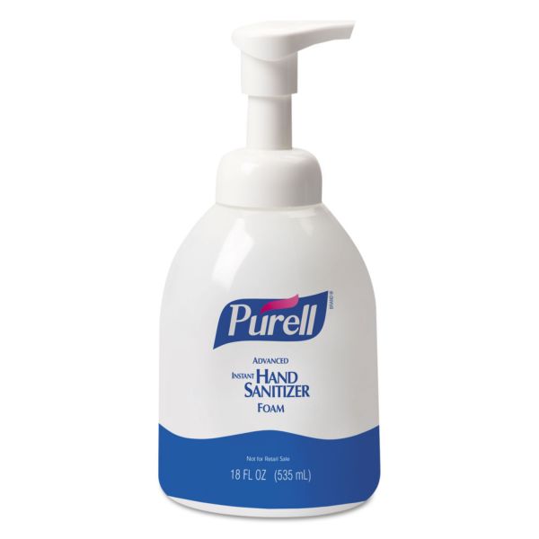 GOJ579204CT PURELL Advanced Non-Aerosol Foaming Hand Sanitizer, w/Moisturizers, 18oz Pump Bottle