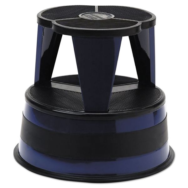CRA100163 Cramer Kik-Step Steel Step Stool, 350 lb cap, 16" dia. x 14 1/4h, Navy