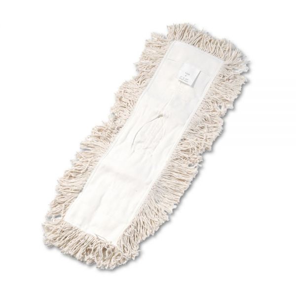 BWK1324 Boardwalk Industrial Dust Mop Head, Hygrade Cotton, 24w x 5d, White