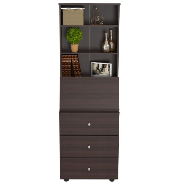 Logo Inval Inval Computer Armoire Cabinet Workstation With Work Shelf, 15-2/5