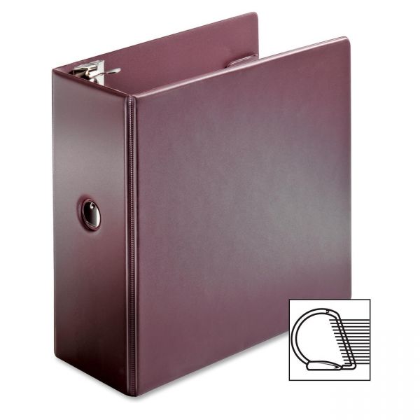 CRD11957 Cardinal SuperStrength Locking 3-Ring Binder, 5" Capacity, Slant-D Ring, Maroon