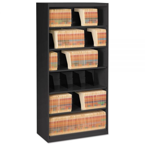 TNNFS360BL Tennsco Open Fixed Shelf Lateral File, 36w x 16 1/2d x 75 1/4, Black