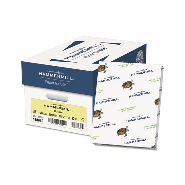 HAM168030 Hammermill Recycled Colored Paper, 20 lb, 8 1/2 x 11, Cream, 500 Sheets/Ream