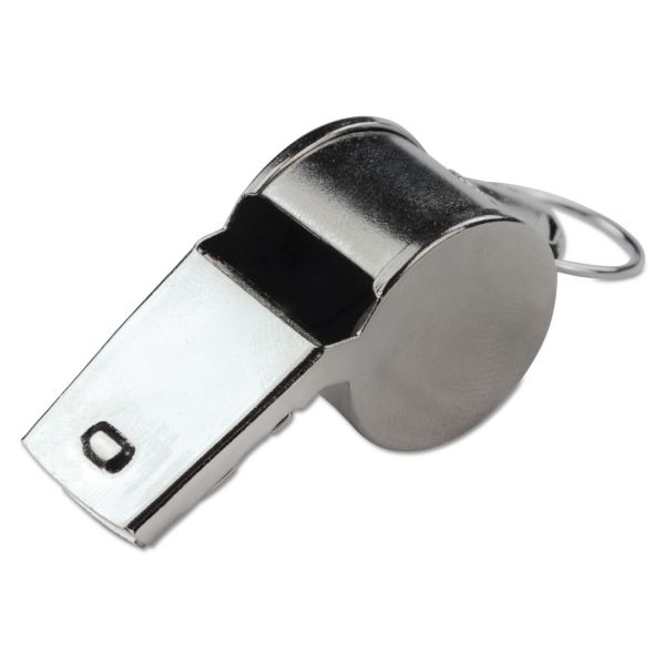CSI501 Champion Sports Sports Whistle, Medium Weight, Metal, Silver