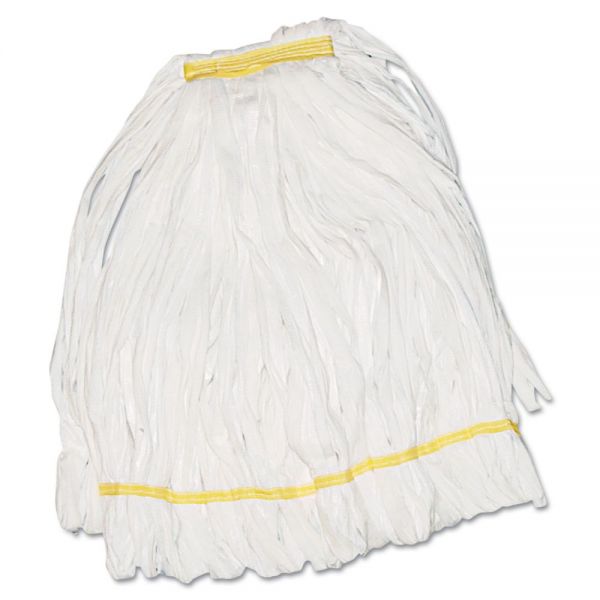 BWK8002 Boardwalk Mop Head, Looped, Enviro Clean With Tailband, Medium, White, 12/Carton