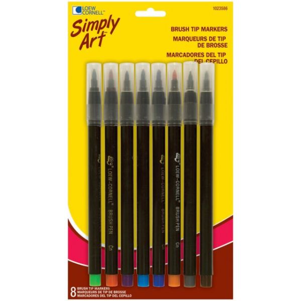 NOTM490954 Simply Art Brush Tip Markers 8/Pkg