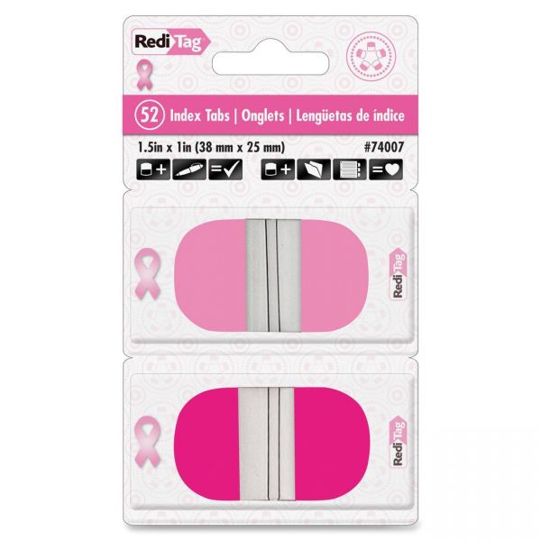 RTG74011 Redi-Tag Breast Cancer Awareness Round Index Tabs