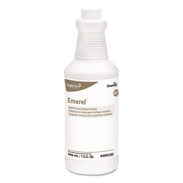 DVO94995295 Diversey Emerel Multi-Surface Creme Cleanser, Fresh Scent, 32oz Bottle, 12/Carton