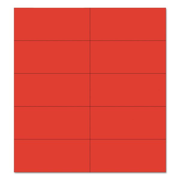 BVCFM2404 MasterVision Dry Erase Magnetic Tape Strips, Red, 2" x 7/8", 25/Pack