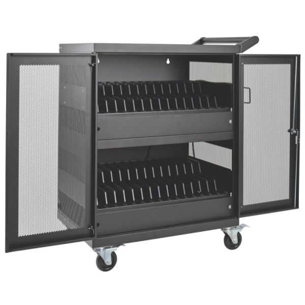 SYNX4498545 Tripp Lite 32-Port AC Charging Cart Storage Station Chromebook Laptop Tablet