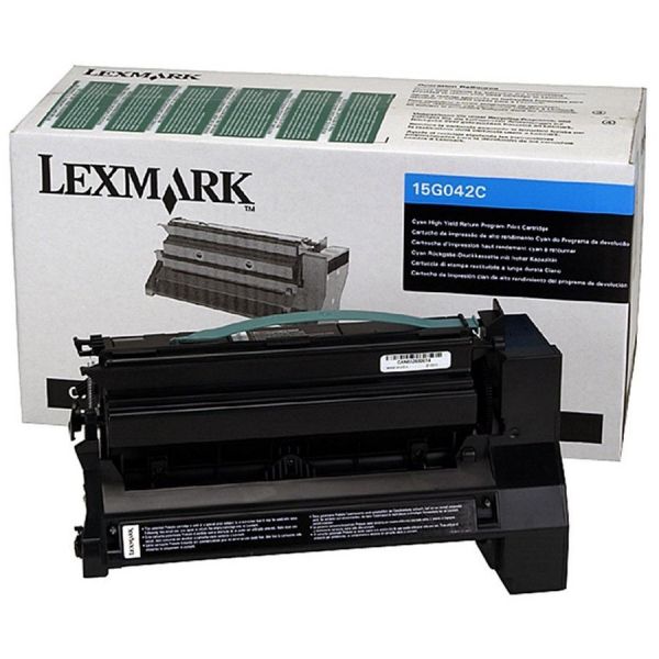 LEX15G042C Lexmark 15G042C Cyan High Yield Return Program Toner Cartridge