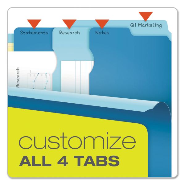 Pendaflex Divide It Up File Folder, 1/2-Cut Tabs: Assorted, Letter Size ...