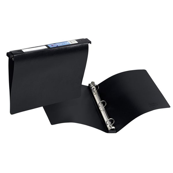 AVE14801 Avery Hanging Storage Binder with Gap Free Round Rings, 11 x 8 1/2, 1" Capacity, Black
