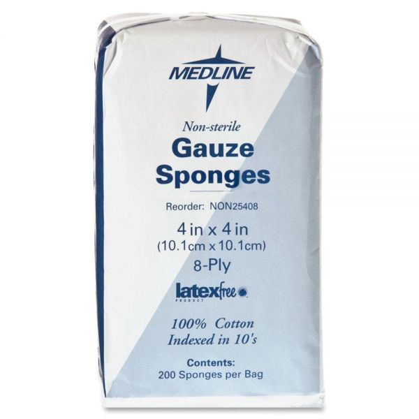 MIINON25408 Medline Non-Sterile Gauze Sponges