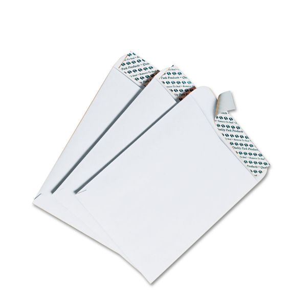 QUA44182 Quality Park Redi Strip Catalog Envelope, #55, 6 x 9, White, 100/Box