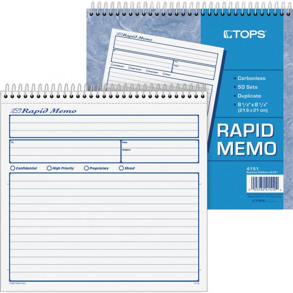 TOP4151 TOPS Rapid Memo Book