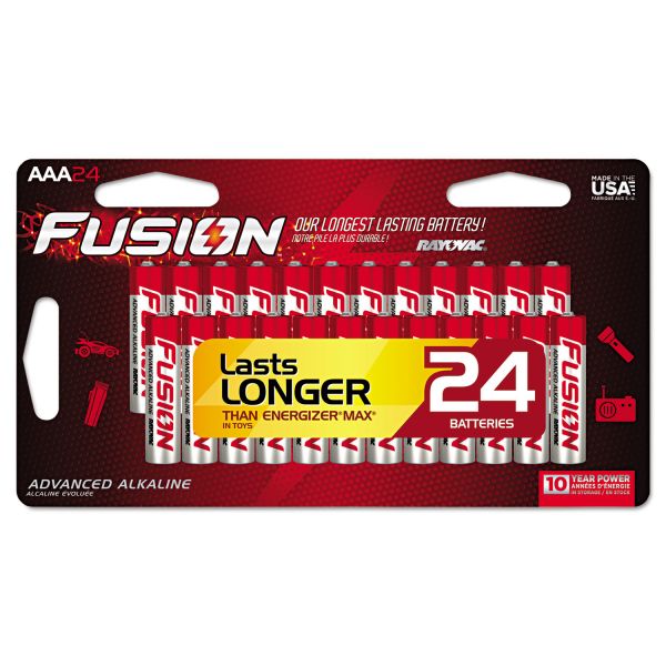 RAY82424LFTFUSJ Rayovac Fusion Performance AAA Batteries