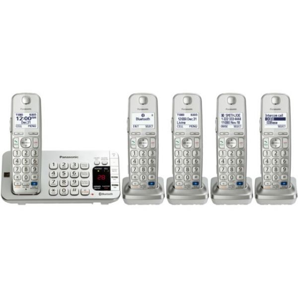 SYNX3795125 Panasonic KX-TGE275S DECT 6.0 1.90 GHz Cordless Phone - Silver