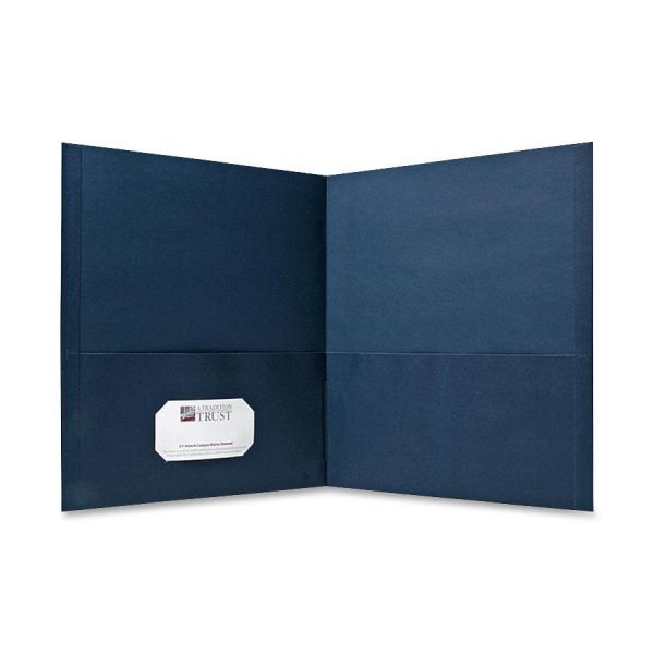 SPR71437 Sparco Dark Blue Two Pocket Folders