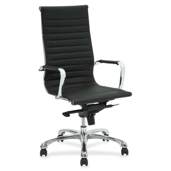 LLR59537 Lorell Modern Chair Series High-back Leather Office Chair